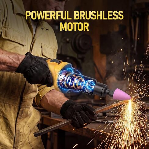 Cordless Die Grinder Compatible With Dewalt 20V MAX Battery, 26500RPM Brushless Motor with 6-Speed Control, 1/4" Collet For Metal Grinding, Wood Sanding, Weld Cleanup & Automotive Repair (NO Battery) in Kuwait