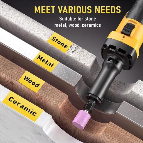 Cordless Die Grinder Compatible With Dewalt 20V MAX Battery, 26500RPM Brushless Motor with 6-Speed Control, 1/4" Collet For Metal Grinding, Wood Sanding, Weld Cleanup & Automotive Repair (NO Battery) in Kuwait