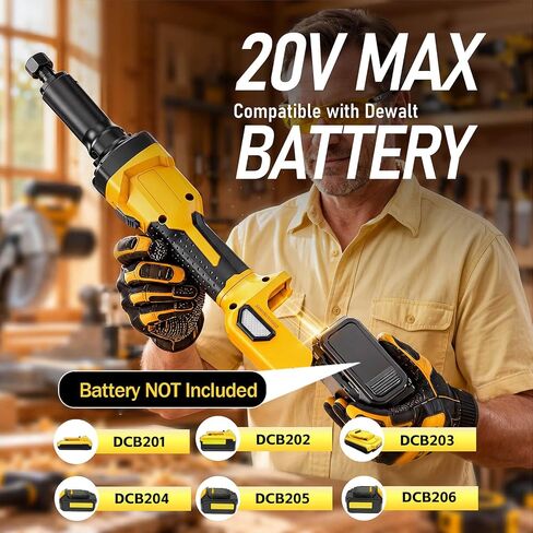 Cordless Die Grinder Compatible With Dewalt 20V MAX Battery, 26500RPM Brushless Motor with 6-Speed Control, 1/4" Collet For Metal Grinding, Wood Sanding, Weld Cleanup & Automotive Repair (NO Battery) in Kuwait