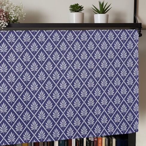 Valances Window Treatment Farmhouse Decor, Rustic Botanical Rod Pocket Valance Curtains for Living Room, Bedroom, Kitchen, Vintage Simple Geometric Pattern Purple 60" W x 18" L - 1 Panel in Kuwait