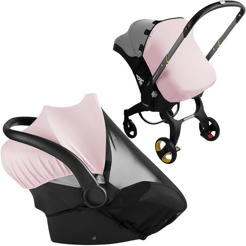 Car Seat Cover Baby - Infant Newborn Carseat Cover for Summer - Doona Car Seat Cover - Mosquito Net for Car Seat - Breathable Sunshade Extension Canopy Bug Protector in Kuwait