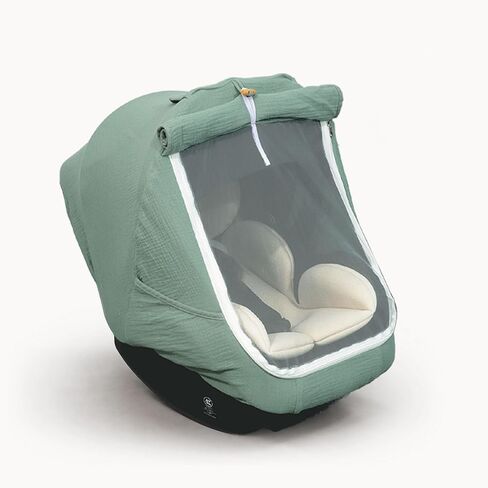Baby Car Seat Cover, Baby Carseat Cover for Newborn, Muslin Baby Carrier Cover, Breathable Cotton Cover in Kuwait