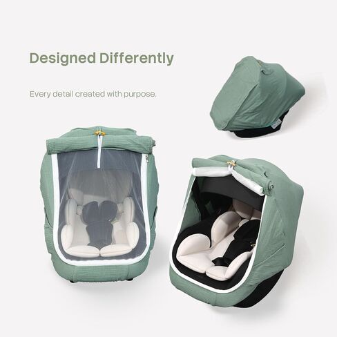 Baby Car Seat Cover, Baby Carseat Cover for Newborn, Muslin Baby Carrier Cover, Breathable Cotton Cover in Kuwait