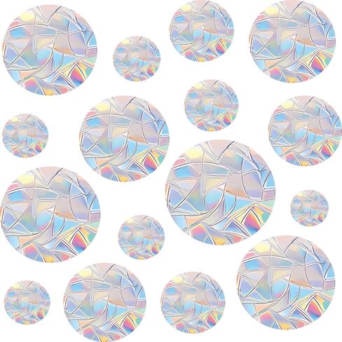 36 pcs of Circular Anti Bird Collision Window Stickers, Rainbow Stickers, Window Stickers, Bird and Window Protection Stickers, Glass Door Safety Stickers in Kuwait