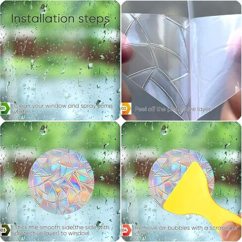 36 pcs of Circular Anti Bird Collision Window Stickers, Rainbow Stickers, Window Stickers, Bird and Window Protection Stickers, Glass Door Safety Stickers in Kuwait