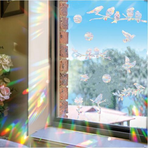 33 PCS Bird Window Strike Prevention Decals, Anti-Collision Window Stickers, Window Clings for Birds, Bird Decals to Prevent Birds from Hitting Windows, Glass Door Bird Safety Stickers in Kuwait