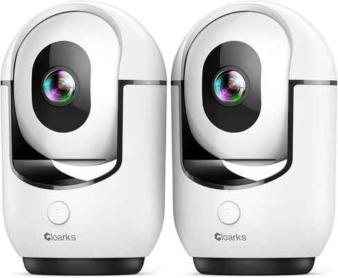 Cloarks 2K Pan/Tilt Security Camera, WiFi Indoor Cameras for Home Security with AI Motion Detection, Pet/Dog/Baby Camera with Phone App, 2-Way Audio, 24/7, Siren, TF/Cloud Storage，Black in Kuwait