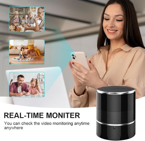Indoor Security Camera in Bluetooth Speaker, 240° Viewing Angle,1080p Full HD WiFi Camera,Wireless Dome Cams Phone App,Motion Activated for Home Offices Store(2.4G /5G) in Kuwait