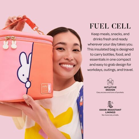 JuJuBe Miffy Flower Fields Insulated Lunch Bag for Women, Reusable Lunch Tote with Thermal Lunch Box Cooler for Work, Office, Travel & Picnic, Baby Bottle & Drink Carrier in Kuwait