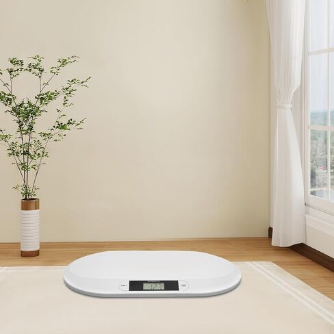 Baby Scale 44lbs/20kg, Digital Infant Scale with High Precision Strain Gauge, Tare Function and LCD Display, Ergonomic Design for Newborn Toddler, Auto Shut Off, Kg/Lbs/St Units, White in Kuwait