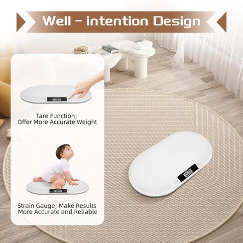 Digital Baby Scale, Infant Weighing Scale, Multi-Function Weighing Scale for Newborn Toddlers & Pets (Cats/Dogs) - Up to 44 Lbs, 0.4oz Accuracy LCD Display in Kuwait