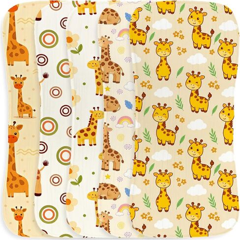 6Pcs Sheep Baby Burp Cloths Cotton Burp Rags for Girls, Sheep Animal Newborn Set, Soft and Absorbent Baby Burping Cloths for Newborns 9.8X19.6inches in Kuwait