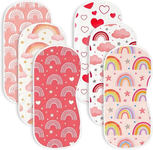 5pcs Sports Ball Burp Cloths for Baby Boys Girls Parent,100% Cotton Football Baseball Soccer Golf Themed Burp Rags,Muslin Burping Cloths Absorbent Spit-Up Cloths for Infant Newborns in Kuwait