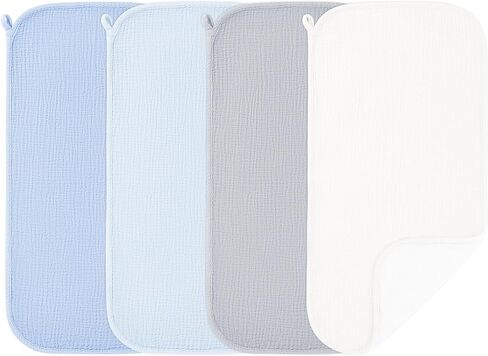 Susurration Muslin Burp Cloths, Soft Baby Burping Cloths for Unisex Boys and Girls, Newborn Essentials Large Extra Absorbent Washcloths, 20x10in, 4 Pack in Kuwait