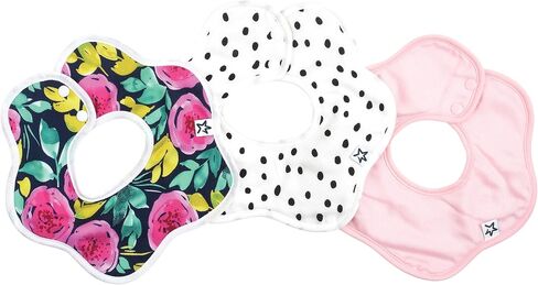 Tiny Twinkle Roundabout Drool Bibs 3 Pack - 360 Rotating Water Resistant and Absorbent Teething Baby Bibs in Kuwait