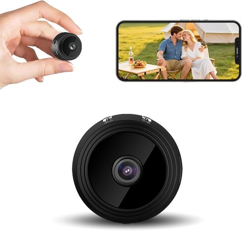 Hidden Camera Mini Spy Camera WiFi 1080P, Wireless Indoor Security Camera with Night Vision & Motion Detection, Nanny Cam for Home Baby Pet Monitor,TF Card Storage (Black) in Kuwait