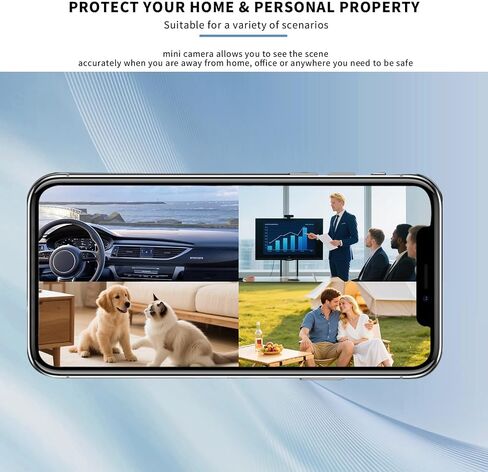 Hidden Camera Mini Spy Camera WiFi 1080P, Wireless Indoor Security Camera with Night Vision & Motion Detection, Nanny Cam for Home Baby Pet Monitor,TF Card Storage (Black) in Kuwait