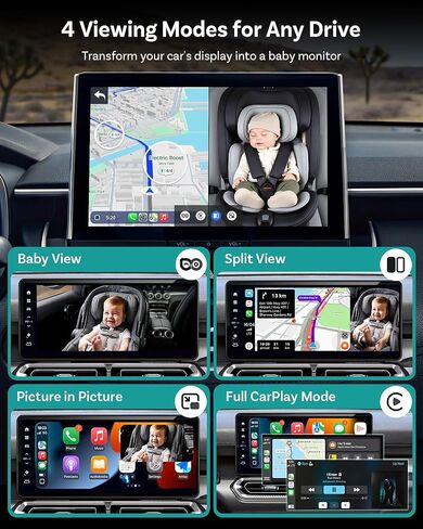 OTTOCAST Baby Car Camera with Wireless CarPlay Adapter | Uses your car’s built-in screen, no extra monitor needed Monitor Baby While Driving in Kuwait