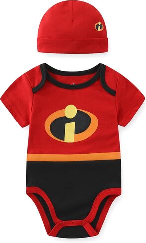 Disney The Incredibles Jack-Jack Baby Boys Bodysuit with Hat Cap 2 Piece Set for Newborn and Infant in Kuwait