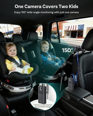 OTTOCAST Baby Car Camera with Wireless CarPlay Adapter | Uses your car’s built-in screen, no extra monitor needed Monitor Baby While Driving in Kuwait