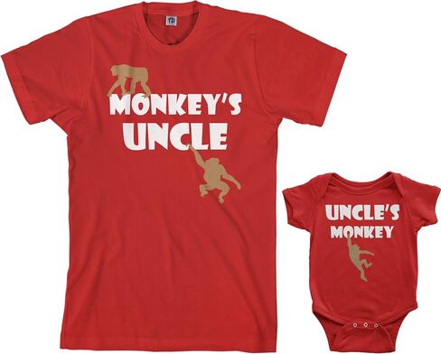 Threadrock Monkey's Uncle Infant Bodysuit & Men's T-Shirt Matching Set in Kuwait