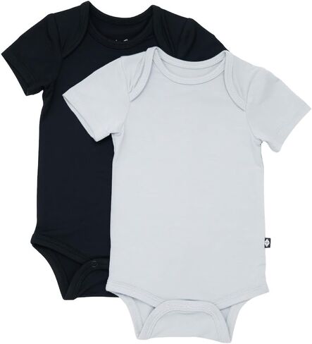 KYTE BABY Unisex Bodysuits, 2-Pack Short Sleeve Baby Bodysuits, 97% Rayon made from Bamboo, 3% Spandex (Newborn, Cloud, Oat) in Saudi Arabia