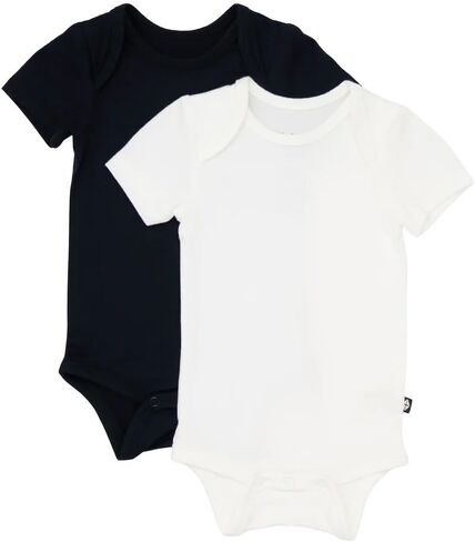 KYTE BABY Unisex Bodysuits, 2-Pack Short Sleeve Baby Bodysuits, 97% Rayon made from Bamboo, 3% Spandex (Newborn, Cloud, Oat) in Saudi Arabia