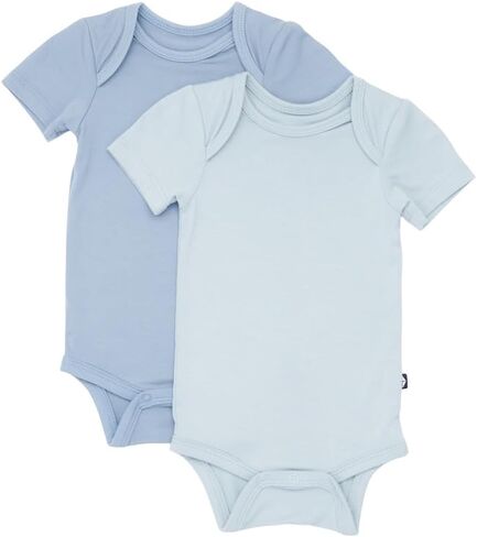 KYTE BABY Unisex Bodysuits, 2-Pack Short Sleeve Baby Bodysuits, 97% Rayon made from Bamboo, 3% Spandex (Newborn, Cloud, Oat) in Saudi Arabia