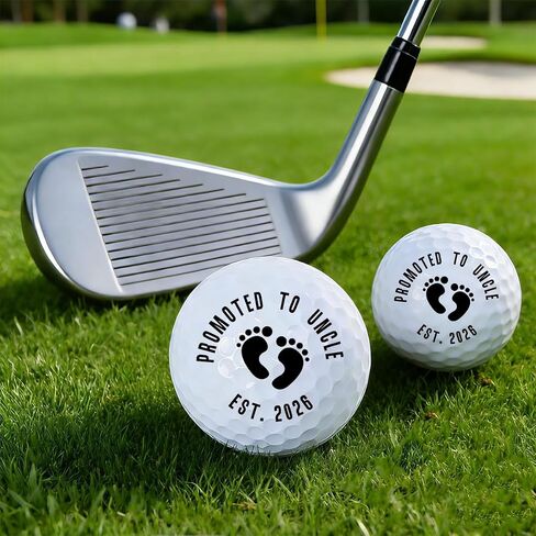 Promoted to Uncle Gifts, Pregnancy Announcement Gift for New Uncle, Baby Reveal Golf Ball Decor with Lifelike Turf Display Stand in Kuwait