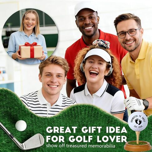 Promoted to Uncle Gifts, Pregnancy Announcement Gift for New Uncle, Baby Reveal Golf Ball Decor with Lifelike Turf Display Stand in Kuwait