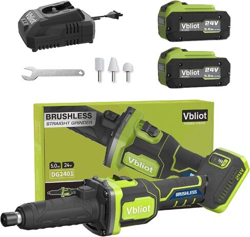 Cordless Die Grinder 6mm Collet, Power Die Grinder with 3 Mode Speed, Brushless Straight Grinder for Metal Grindering Polishing Rust removal (DG2401) in Kuwait