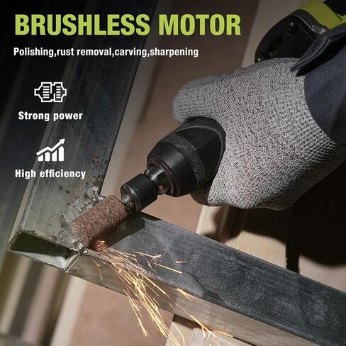 Cordless Die Grinder 6mm Collet, Power Die Grinder with 3 Mode Speed, Brushless Straight Grinder for Metal Grindering Polishing Rust removal (DG2401) in Kuwait