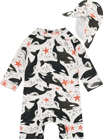Toddler Baby Boys Kids Long Sleeve Swimwear Infant Bathing Suit Newborn Rash Guard Swimsuit, Size 0-24 Month 2 3t in Kuwait