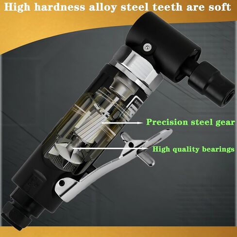 Air Angle Die Grinder,1/4 pneumatic Right Angle Die Grinder, 20000 RPM, 90 degree pneumatic rotation, For grinding, cutting, polishing, weld repair, and deburring, including 1/4 &1/8Collets Included in Kuwait