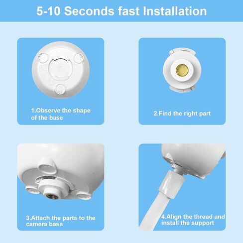 HelloBaby Baby Monitor No WiFi with Mount, 5'' IPS Screen and 30-Hour Battery Life with VOX Mode, Baby Phone with Camera and Audio, Portable Travel Hello Baby Monitor with Flexible Mount in Kuwait
