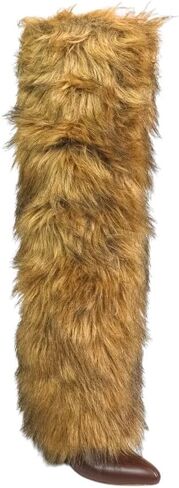 Liliana Women Faux Fur Thigh High Tall Boots Wedge Heel Fold Over Pull-on Over-The-Knee Long Boots in Kuwait