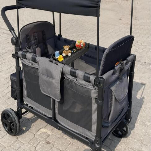 Stroller Snacks Tray for Wonderfold Wagon W2 with Anti-Spill Cup Holders & Mesh Pockets Wagon Accessories Universal for Wonderfold W2 luxe/Elite/Original Eat & Play Tray in Kuwait