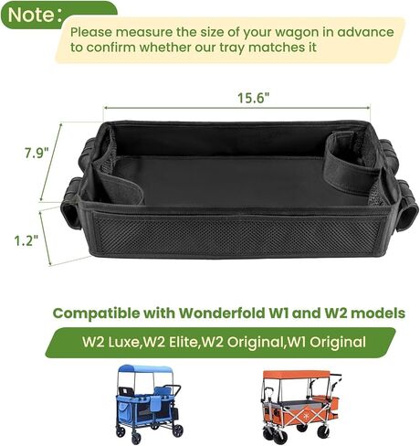 Stroller Snacks Tray for Wonderfold Wagon W2 with Anti-Spill Cup Holders & Mesh Pockets Wagon Accessories Universal for Wonderfold W2 luxe/Elite/Original Eat & Play Tray in Kuwait