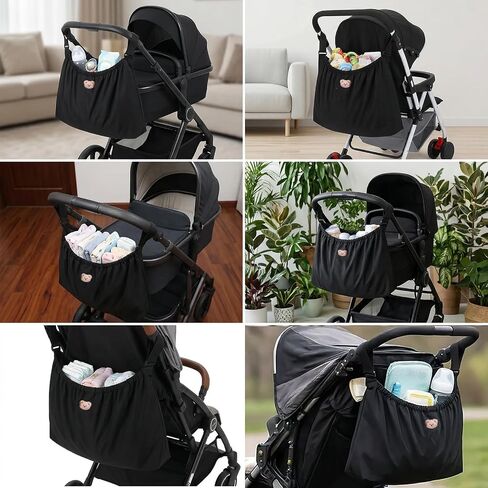 Large Capacity Stroller Organizer Bag, Universal Stroller Organizer, Adjustable Strollers Diaper Bag, for Storing Baby Formula, Bottles, and Other daily Necessities. in Kuwait