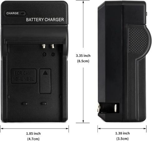 Norifon NB-4L Wall Charger for Canon PowerShot SD750 SD780 is | Compaitble with Canon PowerShot SD1000 SD1100 IS SD1400 IS A2200 A3100 IS, IXY Digital 60, IXUS 220 HS with Foldable Plug in Kuwait