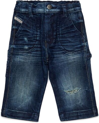 Diesel Baby Dark Blue Relaxed Jeans with Breaks - D-bart-b in Kuwait