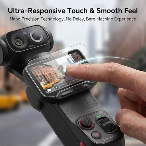 Screen Protector for Insta360 Luna Ultra - 2 Pack | Ultra HD, 9H Hardness, Scratch Resistant, Tempered Glass LCD Display Film, 2 x Lens Protector + 2 x LCD Screen Protector in Kuwait