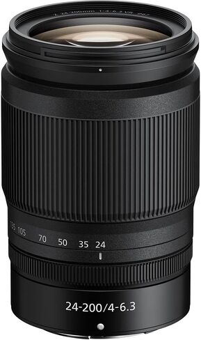 Nikon NIKKOR Z 24-200mm f/4-6.3 VR Telephoto Zoom Lens for Nikon Z Cameras (20092) + 64GB Memory Card + Filter Kit + Backpack + Card Reader + Corel Photo Software + Flex Tripod + More in Kuwait