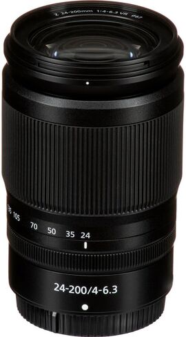 Nikon NIKKOR Z 24-200mm f/4-6.3 VR Telephoto Zoom Lens for Nikon Z Cameras (20092) + 64GB Memory Card + Filter Kit + Backpack + Card Reader + Corel Photo Software + Flex Tripod + More in Kuwait