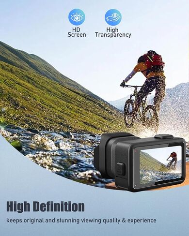 6 Pack Screen and Lens Protector Compatible with GoPro MISSION 1 Pro/MISSION 1, 2 Tempered Glass Rear Screen Films, 2 Tempered Glass Lens Covers,2 PET Front Screen Films, HD Clear Anti-Scratch in Kuwait