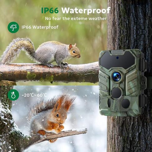 VOOPEAK Trail Camera WiFi Bluetooth, Low Glow IR Night Vision Game Camera | 32MP, 0.1s Trigger Speed, 130° Wide-Angle, IP66 Waterproof, Wildlife Monitoring, Home Security, 2 Pack Hunting Trail Cam in Kuwait
