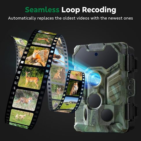 VOOPEAK Trail Camera WiFi Bluetooth, Low Glow IR Night Vision Game Camera | 32MP, 0.1s Trigger Speed, 130° Wide-Angle, IP66 Waterproof, Wildlife Monitoring, Home Security, 2 Pack Hunting Trail Cam in Kuwait