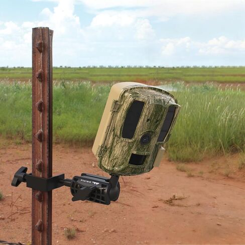 T Post Trail Camera Mount, T-Post Trail Camera Holder with 360° Adjustable Ball Head, Tool-Free 1/4"-20 Game Camera Mounting Bracket for Hunting, Wildlife, Farm Security, 1 Pack in Kuwait