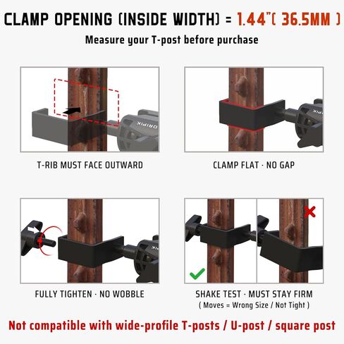 T Post Trail Camera Mount, T-Post Trail Camera Holder with 360° Adjustable Ball Head, Tool-Free 1/4"-20 Game Camera Mounting Bracket for Hunting, Wildlife, Farm Security, 1 Pack in Kuwait