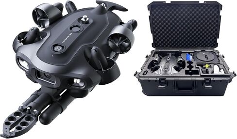 QYSEA FIFISH E-GO E200A Underwater Drone with Robotic Arm, 24/7 Continuous Operation with Energy Station, 10,000 Lumens Light, 1/1.8" CMOS 4K Camera, Extended Battery Pack, 128G Storage in Kuwait